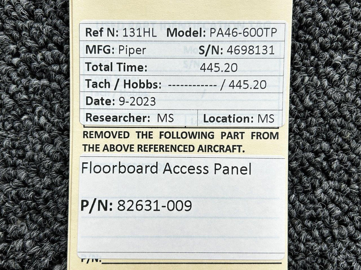 Piper Aircraft Parts 82631-009 Piper PA46-600TP Floorboard Access Panel