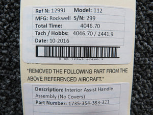 1735-354-383-321 Rockwell 112 or 114 Interior Assist Handle (No Covers)