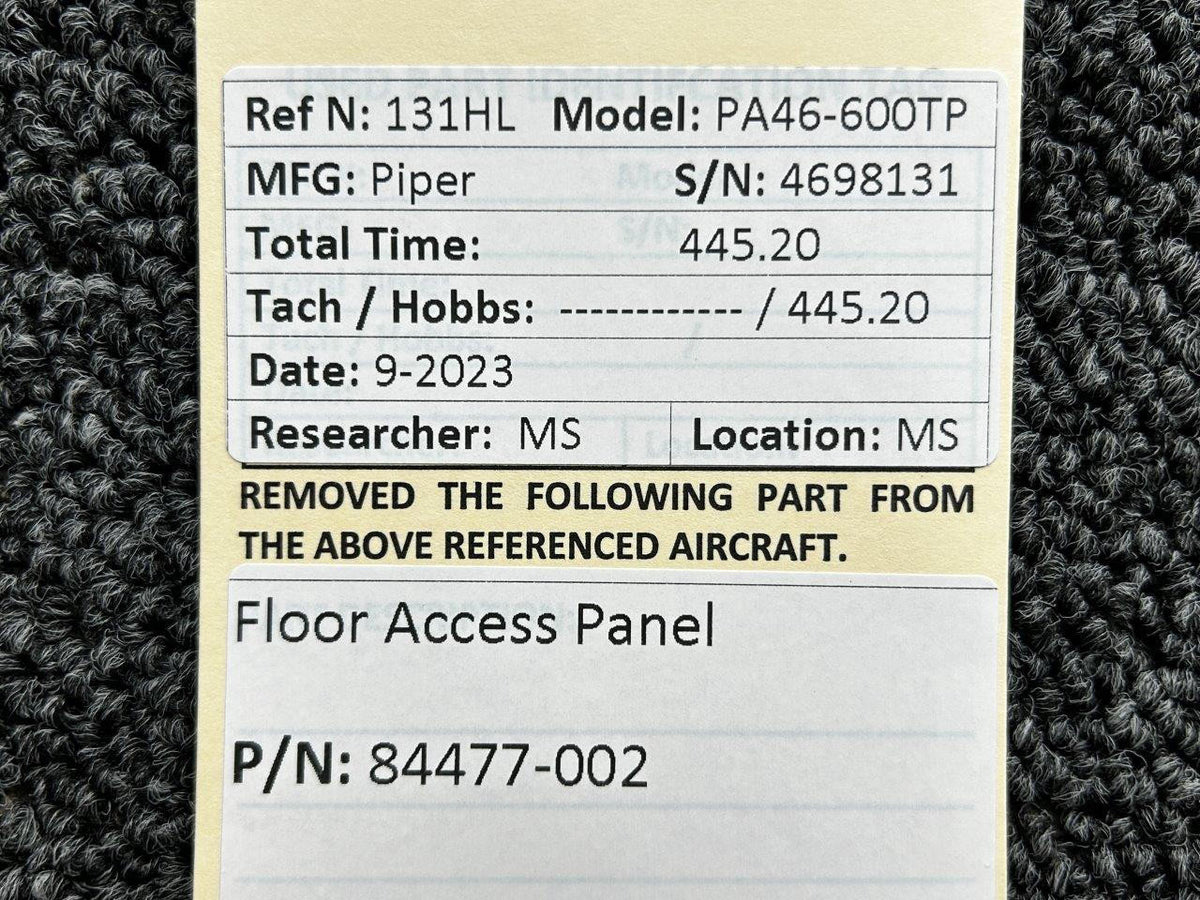 Piper Aircraft Parts 84477-002 Piper PA46-600TP Floor Access Panel