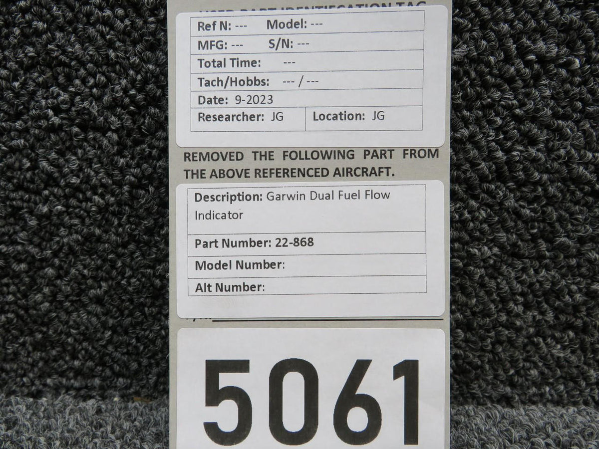 Garwin 22-868 Garwin Dual Fuel Flow Indicator