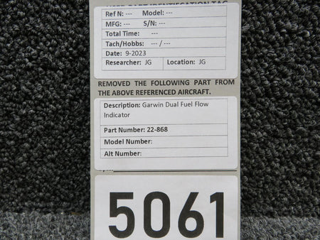 Garwin 22-868 Garwin Dual Fuel Flow Indicator