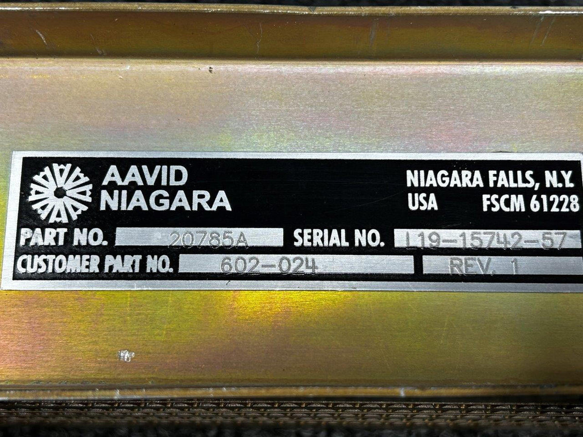 Aavid 20785A (Alt: 602-024) Pratt & Whitney PT6A-42A Aavid Oil Cooler Assembly