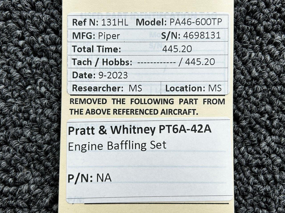 Pratt and Whitney Pratt & Whitney PT6A-42A Engine Baffle Set
