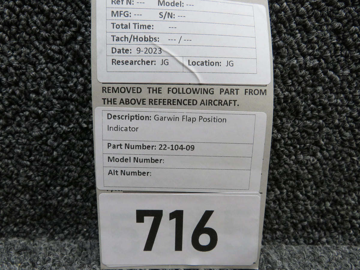 Garwin 22-104-09 Garwin Flap Position Indicator