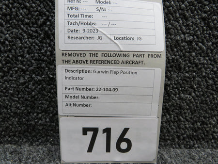 Garwin 22-104-09 Garwin Flap Position Indicator
