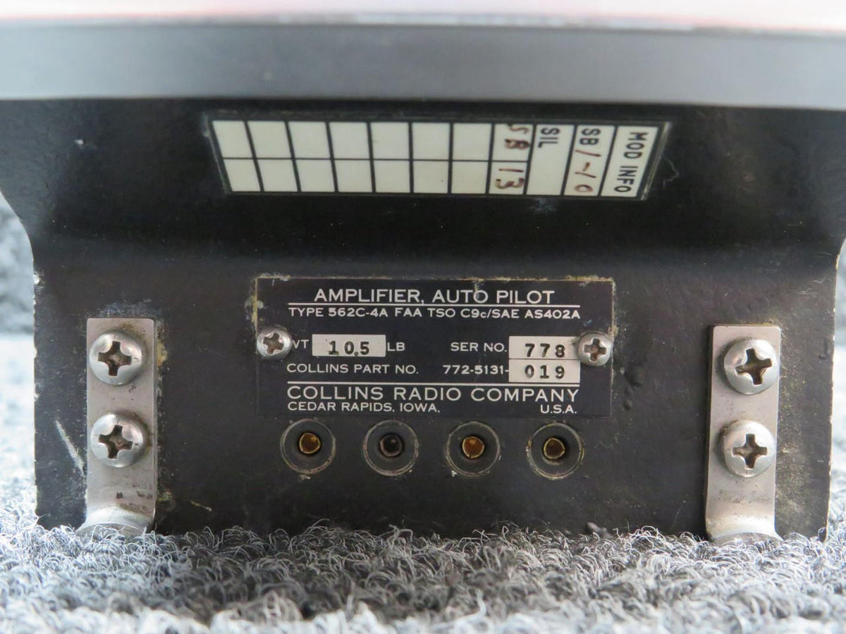 Collins 772-5131-019 Collins 562C-4A Auto Pilot Amplifier with Modifications