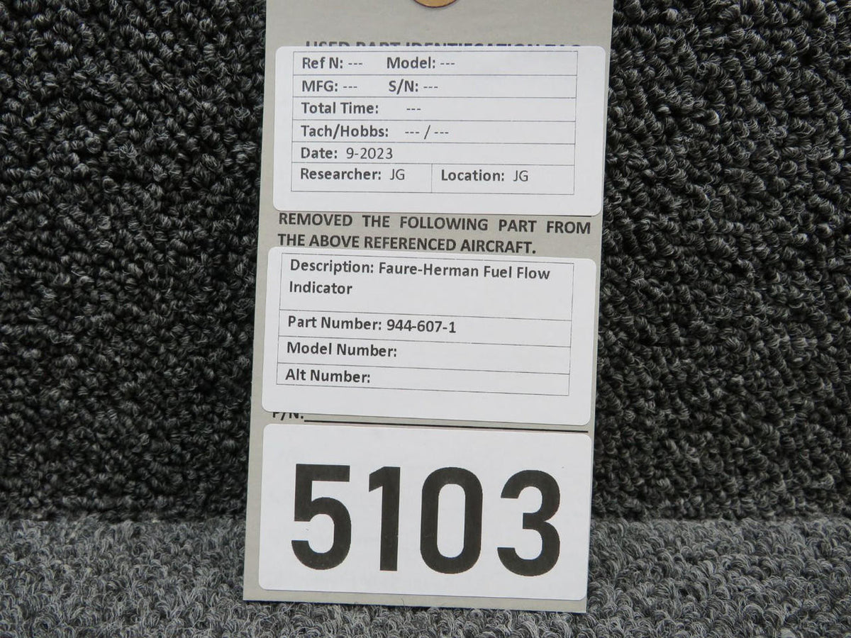 Faure-Herman 944-607-1 Faure-Herman Fuel Flow Indicator