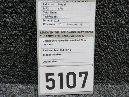 Faure-Herman 944-607-1 Faure Herman Fuel Flow Indicator