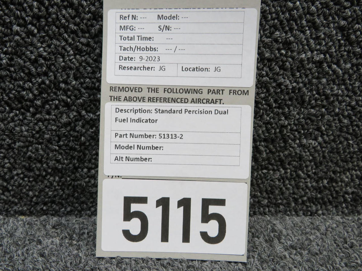 Standard Precision 51513-2 Standard Precision Dual Fuel Flow Indicator