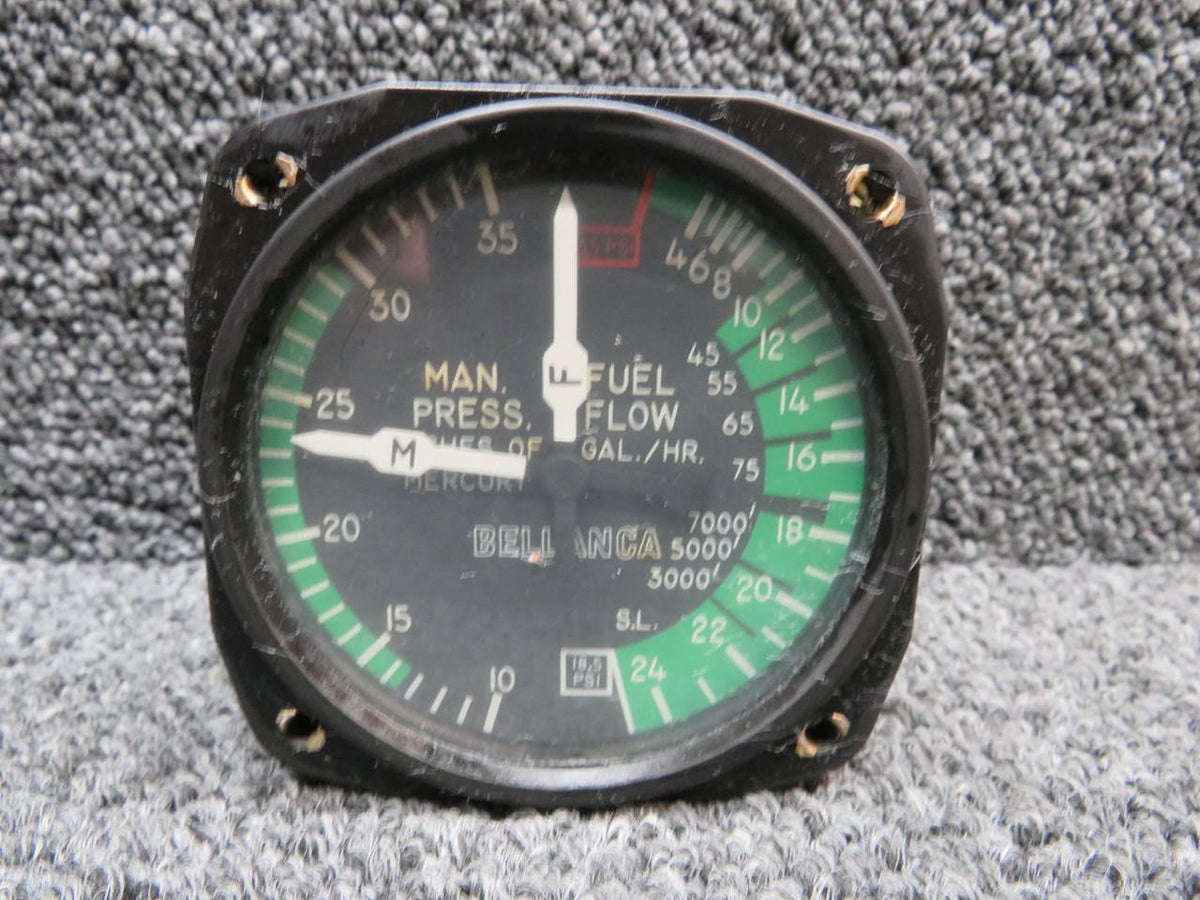 United Instruments 6080-H47 United Instruments Dual Manifold and Fuel Pressure Indicator