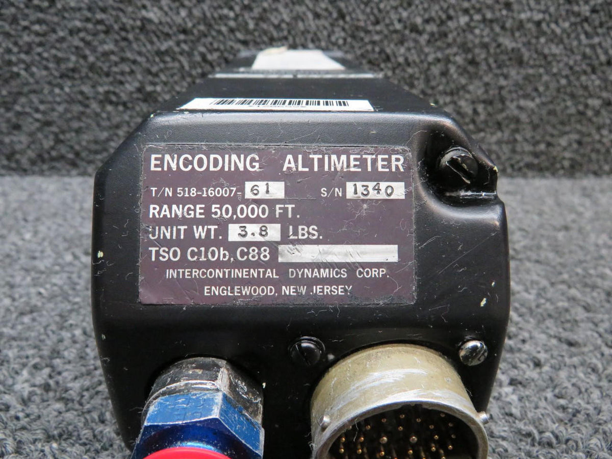 Intercontinental 518-16007-61 Intercontinental Dynamics Encoding Altimeter Indicator