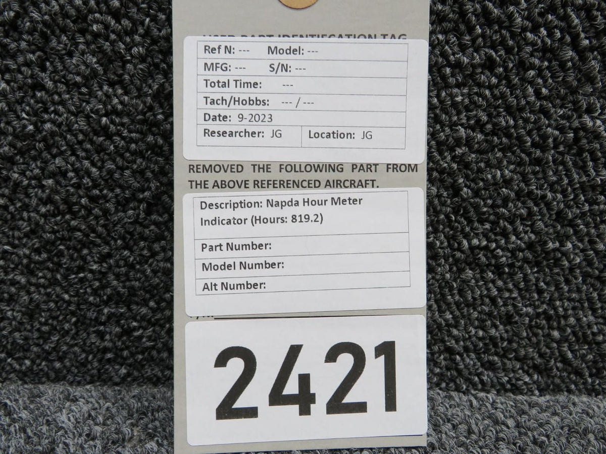 Napda Hour Meter Indicator (Hours: 819.2)