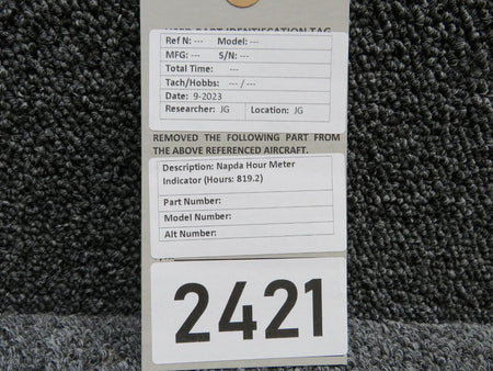 Napda Hour Meter Indicator (Hours: 819.2)