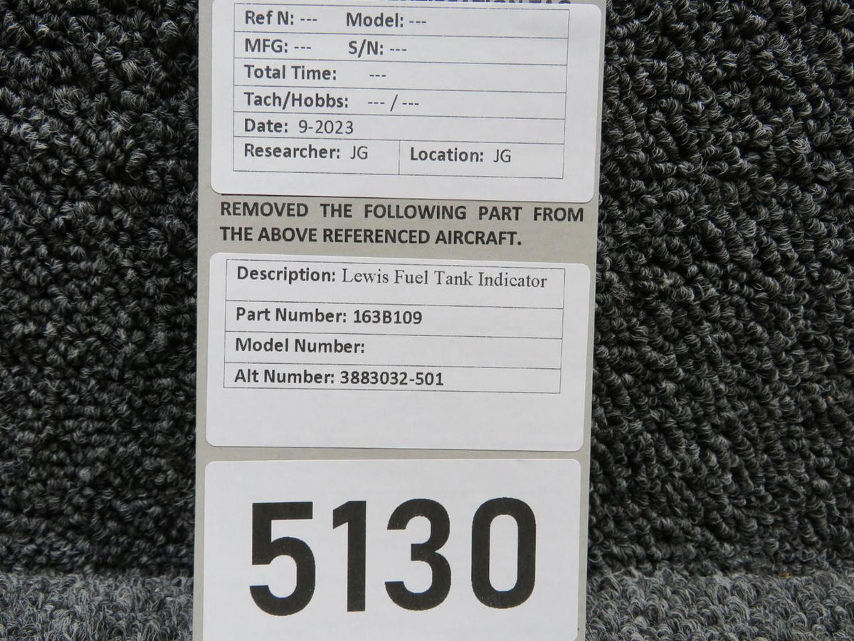 Lewis 163B109 (Alt: 3883032-501) Lewis Fuel Tank Temperature Indicator