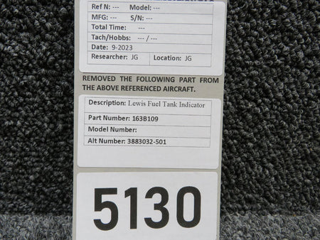 Lewis 163B109 (Alt: 3883032-501) Lewis Fuel Tank Temperature Indicator