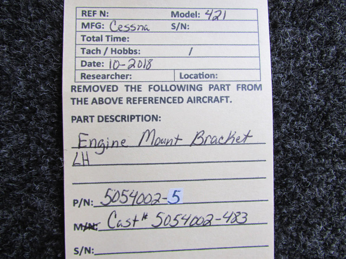 Cessna Aircraft Parts 5054002-5 (Cast: 5054002-483) Cessna 421 Engine Mount Bracket LH