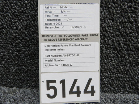 Ranco AN 5770-2-12 (Alt: 31854-12) Ranco Dual Manifold Pressure Indicator