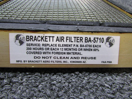 Brackett BA-5710 Lycoming IO-360-A1B6D Brackett Air Filter Assembly with STC (SA71GL)