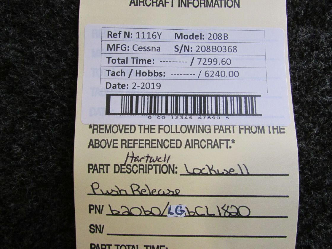 Hartwell 62060/LG6CL1820 Cessna 208B Hartwell Lockwell Push Release Pin (Pointed)