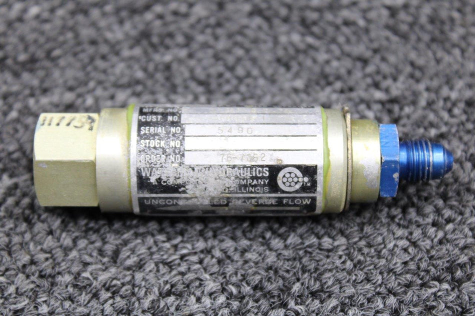 1121F-4-0.15 Aerostar 601P Waterman Hydraulic Flow Regulator Valve