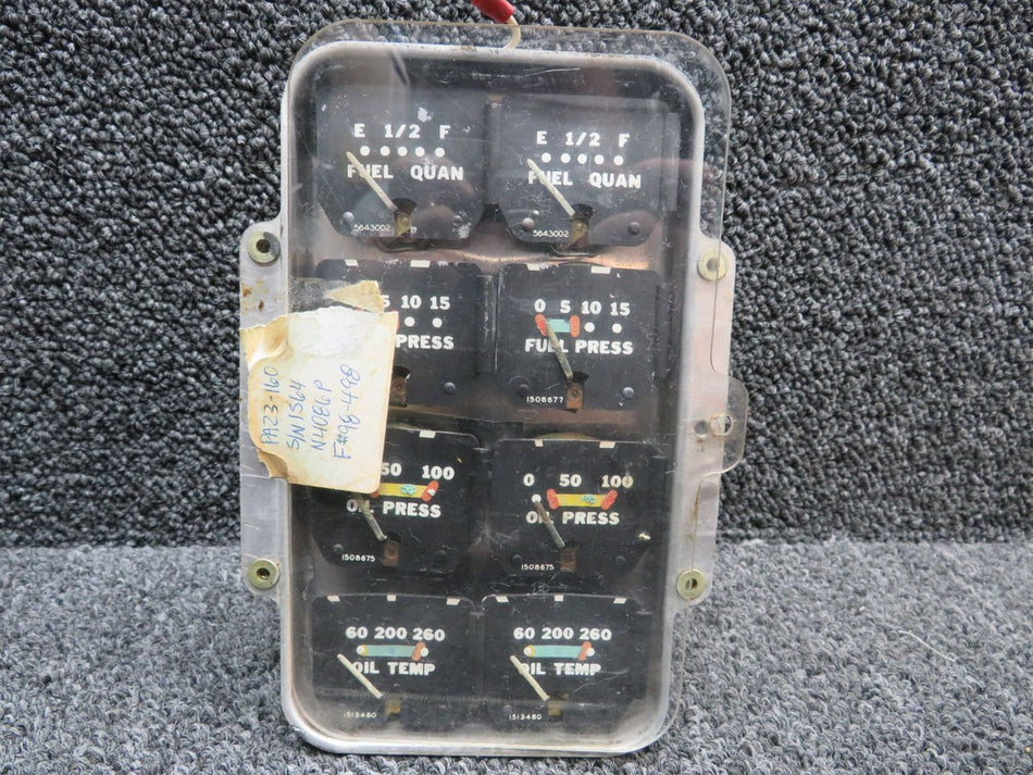 764-430 Piper PA23-160 Instrument Gauge Cluster Assembly