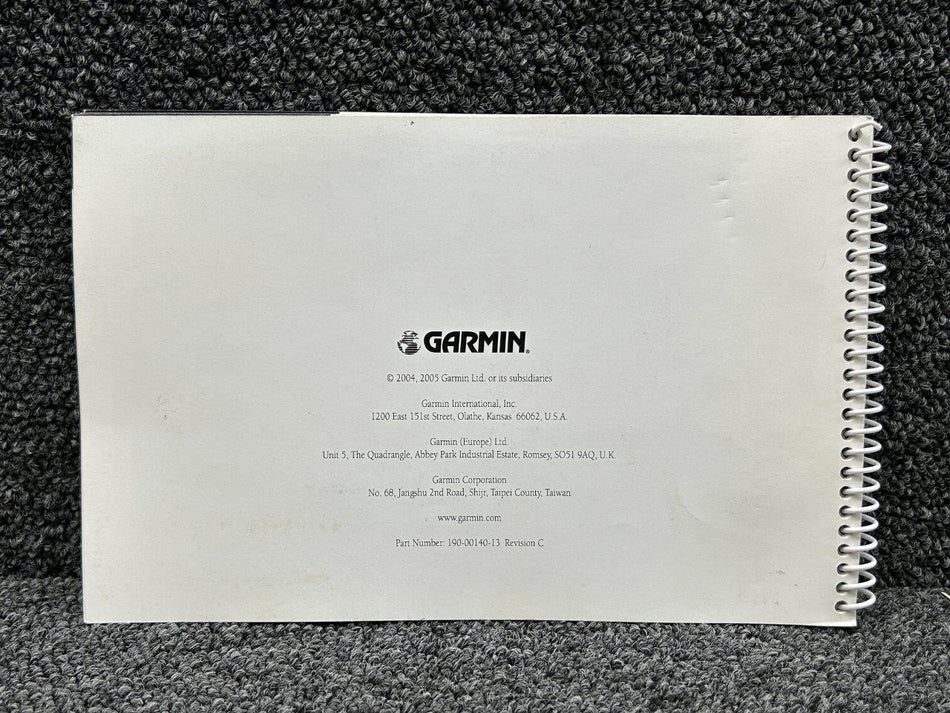 190-00140-13 Garmin 400, 500 Optional Displays Pilots Guide Addendum