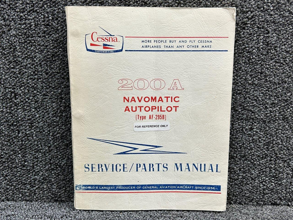 D4553-13 Cessna 200A Navomatic Autopilot Service, Parts Manual (Year: 1974)