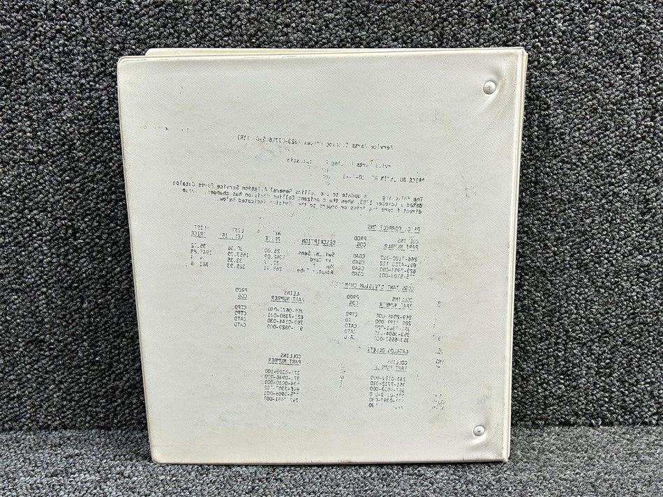 Cessna 400, 1000 Series RNAV Service, Parts Manual (Year: 1982)