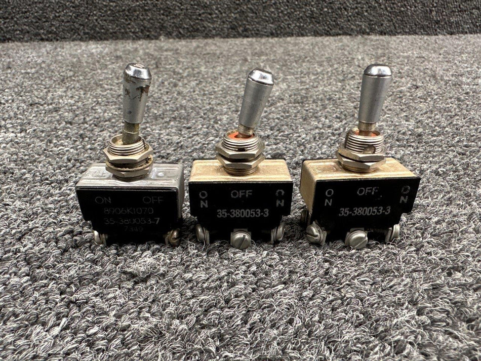 35-380053-3, 35-380053-7 Cutler Hammer, JBT Toggle Switches (Set of 3)