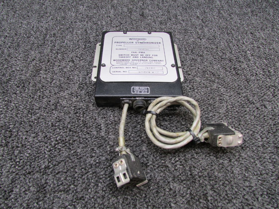 213421B, 213433 Woodward Synchronizer Control Box (Missing Fuse Cap)
