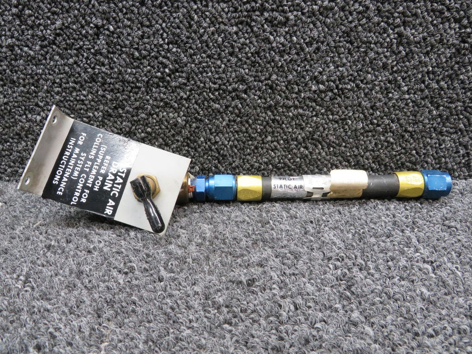 AN6270-6-6, 1533F4B Beechcraft KA-300 Pilot Static Drain Valve and Hose