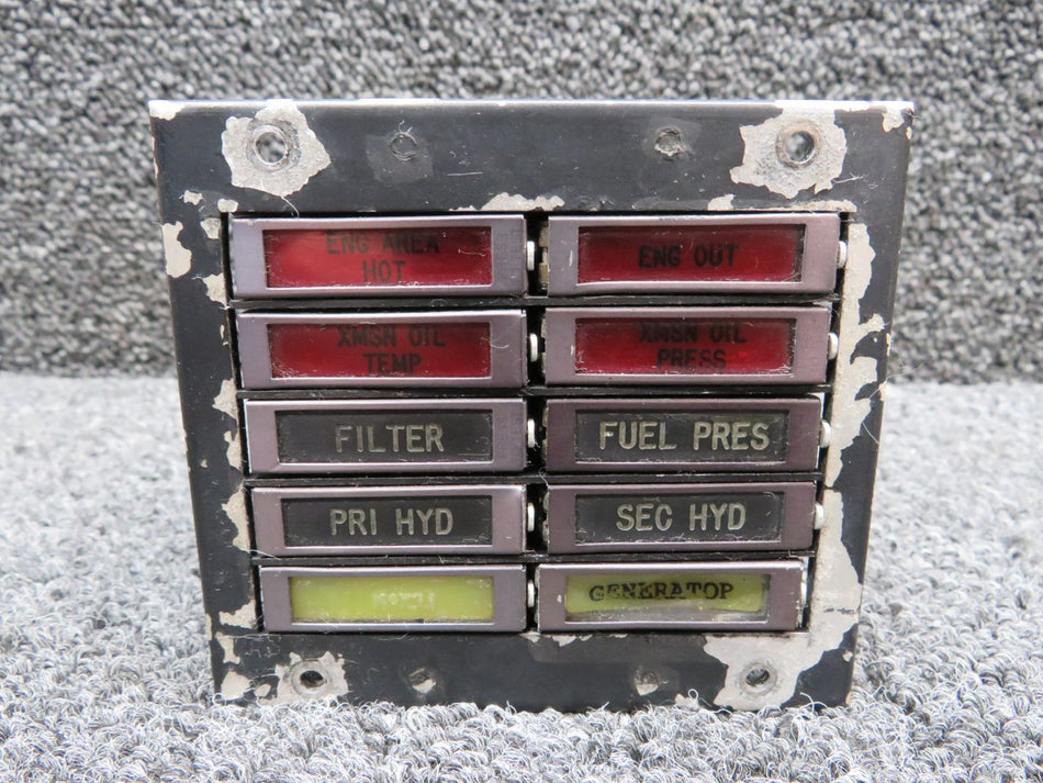 VM1462-155 Hiller FH-1100 Marco-Oak Annunciator Panel Assembly