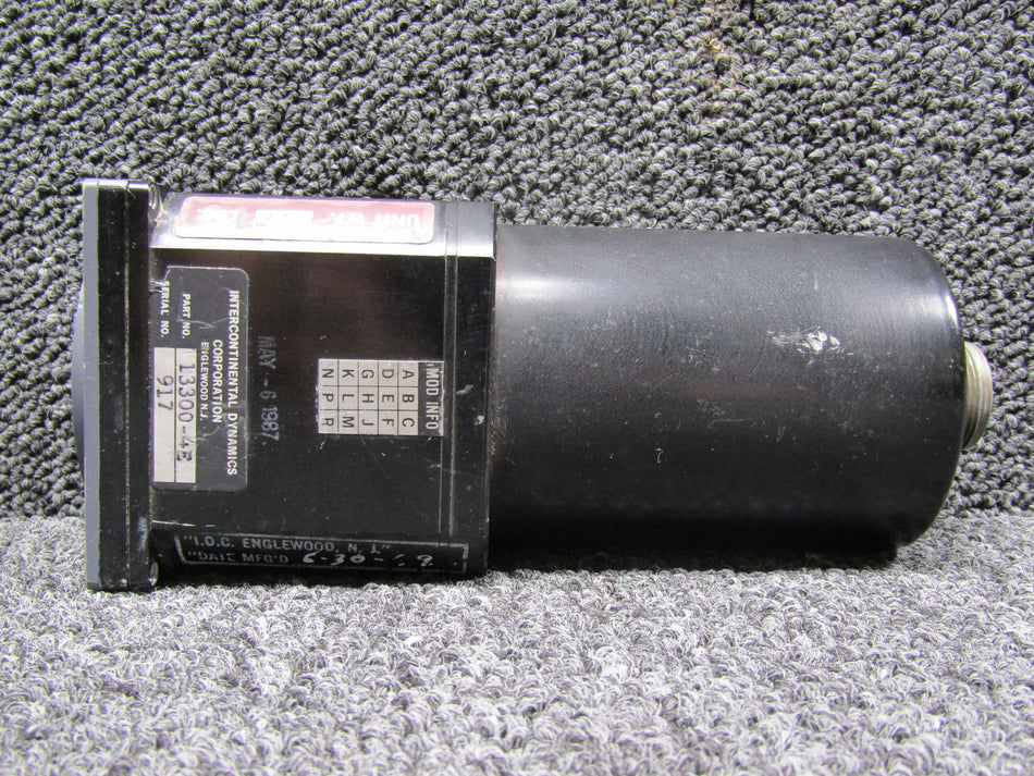 13300-4E Intercontinental Dynamics Cabin Altitude Indicator with Modifications