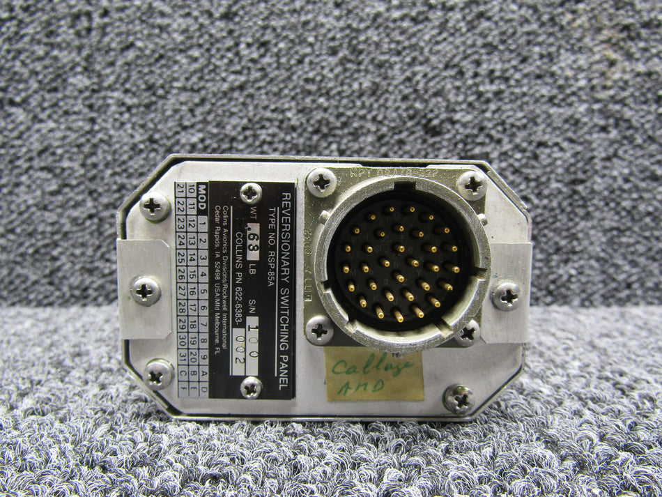 622-6383-002 Collins RSP-85A Reversionary Switching Panel
