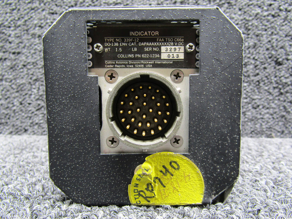 622-1234-013 Collins 339F-12 DME Indicator (Black Face)