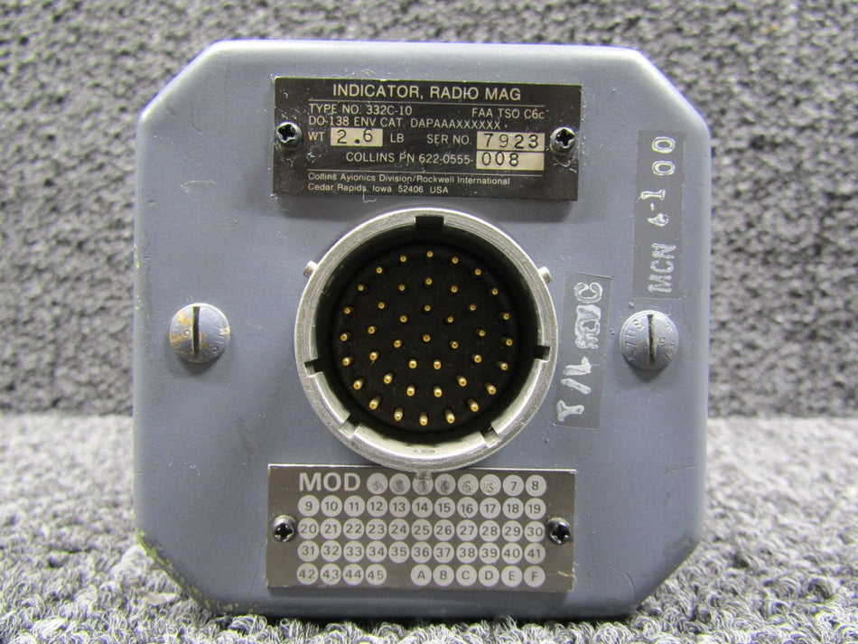 622-0555-008 Collins 332C-10 Radio Magnetic Indicator has Modifications