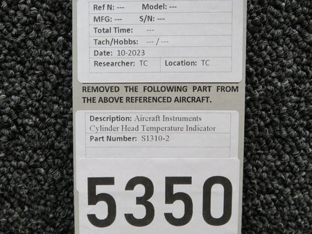 Aircraft Instruments S1310-2 Aircraft Instruments Cylinder Head Temperature Indicator