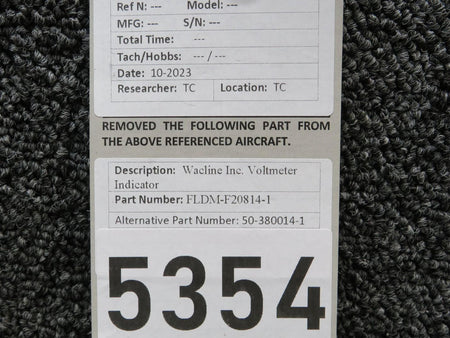 Wacline FLDM-F20814-1 (Alt: 50-380014-1) Wacline Inc. Voltmeter Indicator