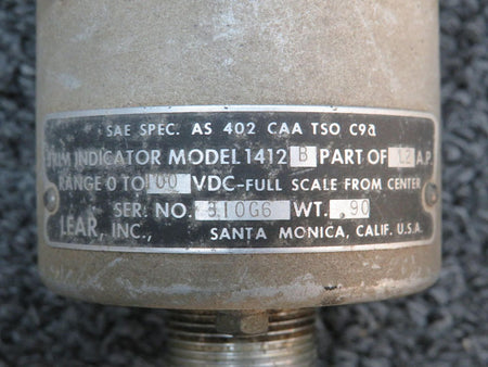 LEAR 1412A Lear Corporation Rudder Trim Indicator