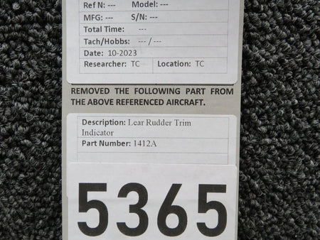 LEAR 1412A Lear Corporation Rudder Trim Indicator
