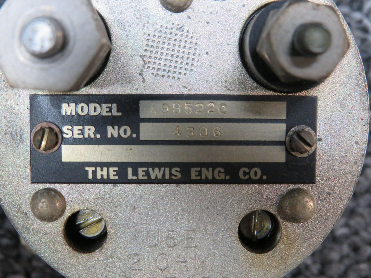 Lewis 49B522C Lewis Engine Temperature Indicator (Broken Glass)