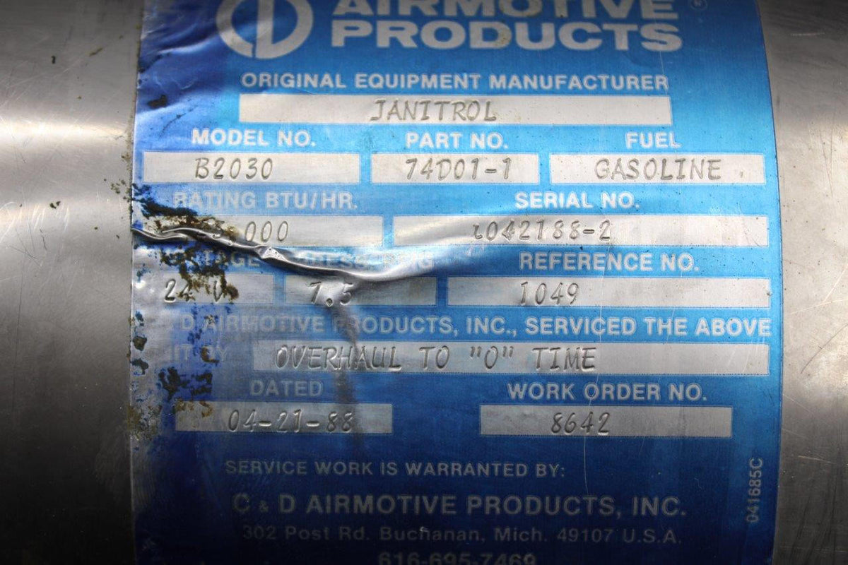 Janitrol 75D01-1 Janitrol B2030 Heater Assembly (Volts: 24) (BTU: 25,000)