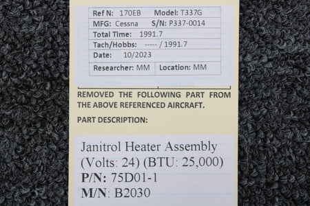 Janitrol 75D01-1 Janitrol B2030 Heater Assembly (Volts: 24) (BTU: 25,000)