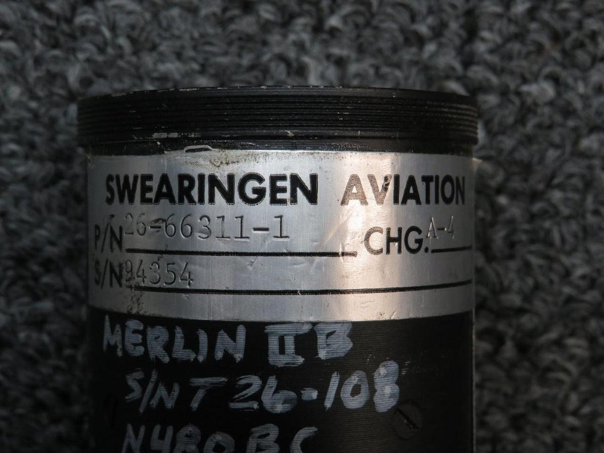 Swearingen 26-66311-1 Swearingen Aviation Fuel Flow Indicator (0-500 lbs per hour)