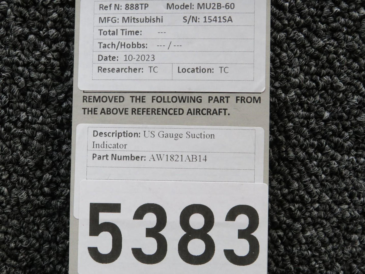 US Gauge AW1821AB14 US Gauge Suction Indicator