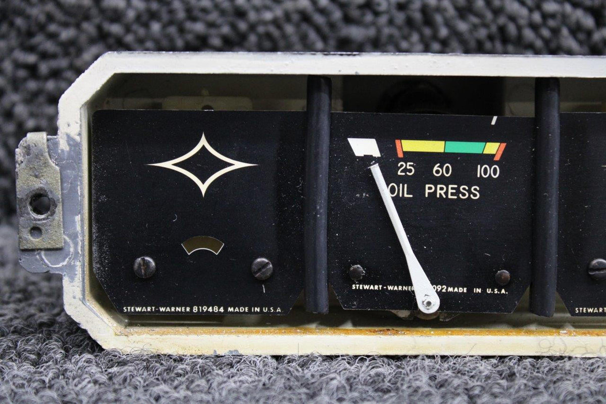 Stewart-Warner 95241-001 Piper PA32-300 Stewart-Warner Engine Gauge Cluster (14V)