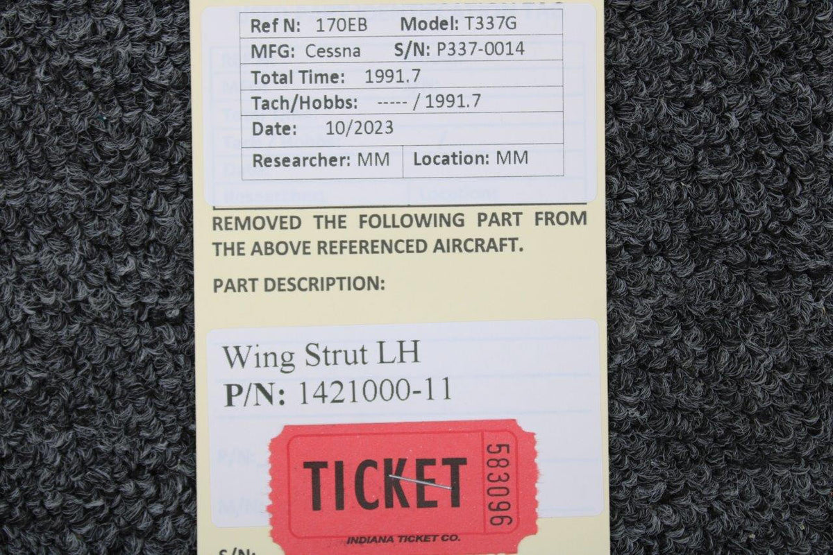 Cessna Aircraft Parts 1421000-11 Cessna T337G Wing Strut LH