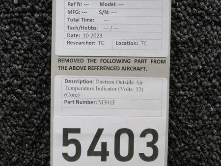 Davtron M301F Davtron Outside Air Temperature Indicator (Volts: 12) (Core)