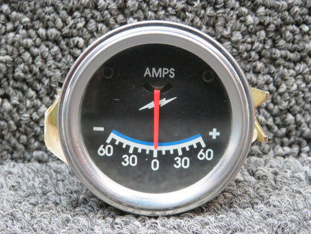 Airborne Cessna C-172A Ammeter Indicator (Amps: -60 to 60)