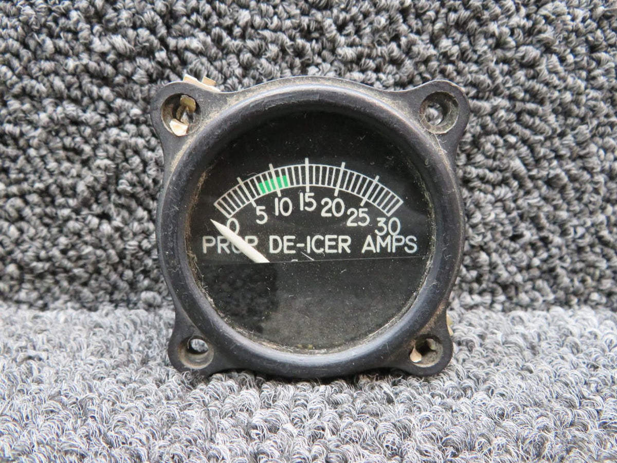 Aircraft Instruments CM2631-1 Aircraft Inst. Propeller De-Ice Ammeter Indicator (Amps: 0-30)
